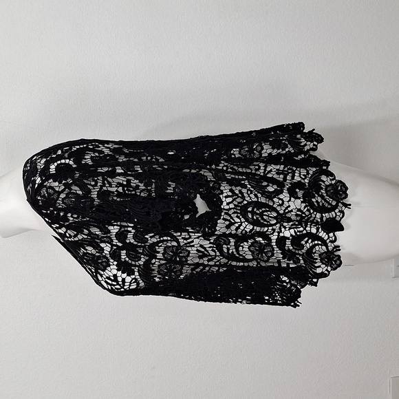 Torrid Black Witchy Whimsigoth Crochet See Through Boho Relaxed Fit Top Size 3X - Picture 9 of 14